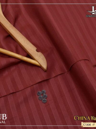 Men’s Unstitched Wash and Wear Textured Suit – Maroon (4.5 Meter)