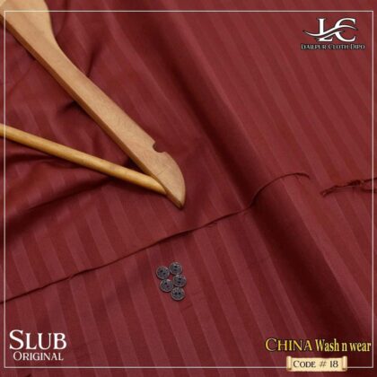 Men’s Unstitched Wash and Wear Textured Suit – Maroon (4.5 Meter)