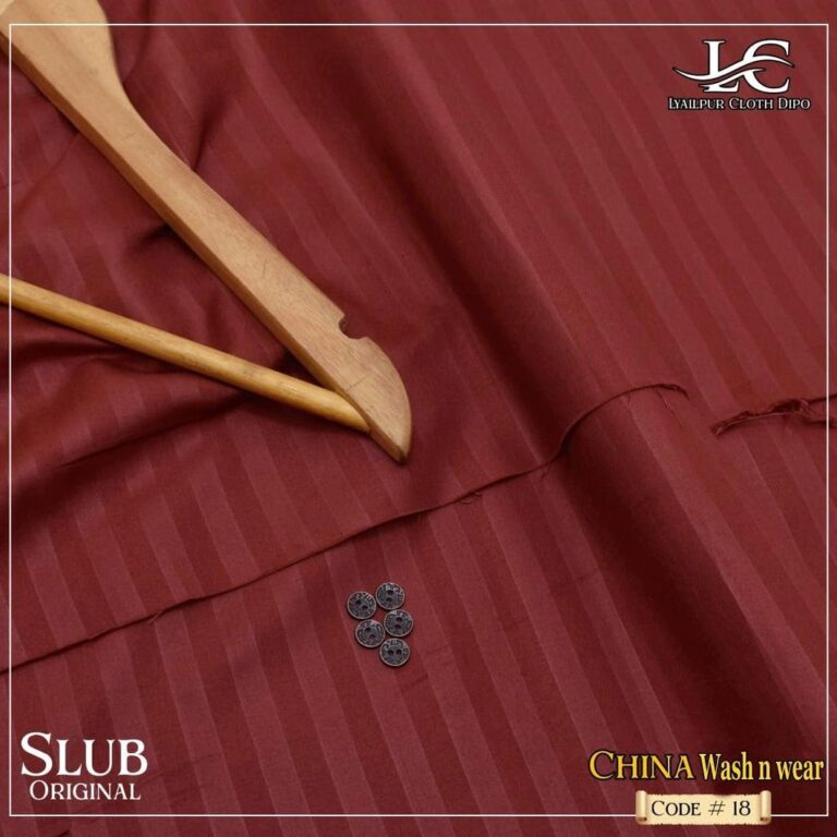 Men’s Unstitched Wash and Wear Textured Suit – Maroon (4.5 Meter)