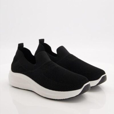 Black Camel Slip On Jogging Lightweight Shoes 8502 – Sketcher Style – Black