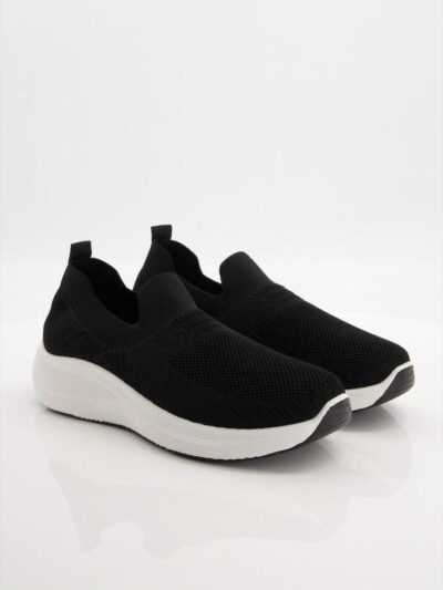 Black Camel Slip On Jogging Lightweight Shoes 8502 – Sketcher Style – Black