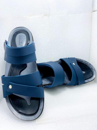 Men's Casual Synthetic Leather Sandals – Blue