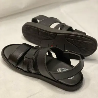 Men's Leather Fancy Sandals Black TB909