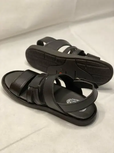 Men's Leather Fancy Sandals Black TB909