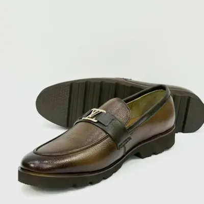 Men's Brown Leather Semi-Formal Loafers – Handcrafted with Leather Sole