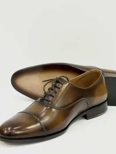 Men’s Brown Leather Formal Dress Shoes – Handcrafted Design