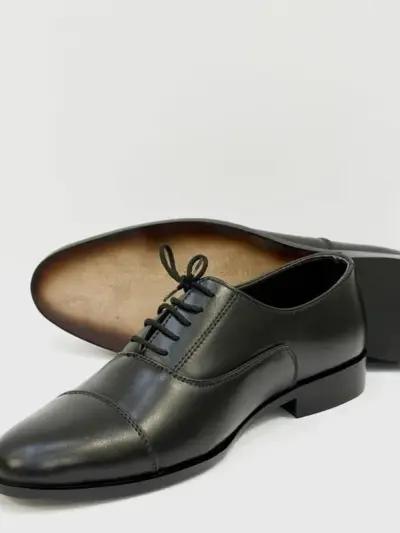 Men's Black Leather Formal Dress Shoes – Handcrafted with Leather Inner & Leather Sole