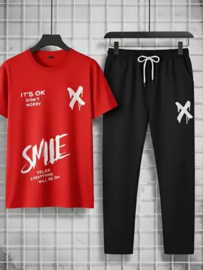 Buy Men’s Printed Polyester Track Suit – Premium 2 Pcs Set