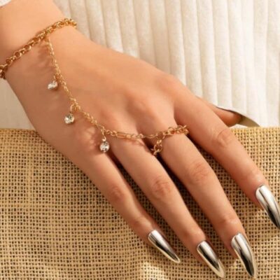 1 Pc Women’s Gold Plated Thread Bracelet – Adjustable Stainless Steel Jewelry