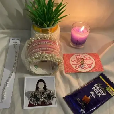 4 Pcs Indian Design Silver Plated Pearl Plain Bangle Set for Women – Multicolor, Size 2, 2.25, 2.5