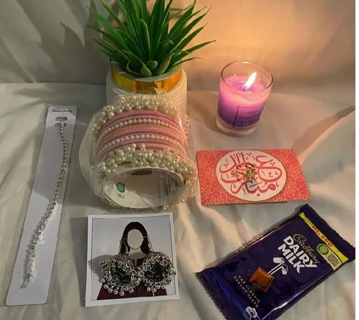 4 Pcs Indian Design Silver Plated Pearl Plain Bangle Set for Women – Multicolor, Size 2, 2.25, 2.5