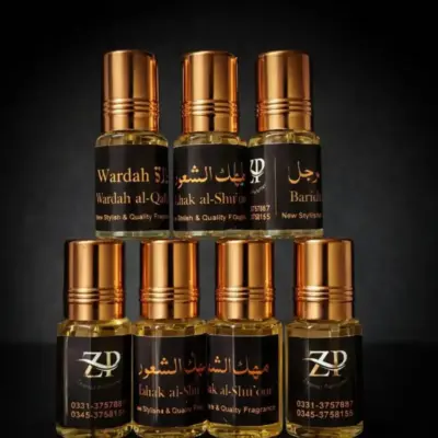 ZP Perfumes 24 Hours Sweat Resistant Rose Attar Oil – Alcohol-Free Long-Lasting Unisex Pocket Perfume (3ml)