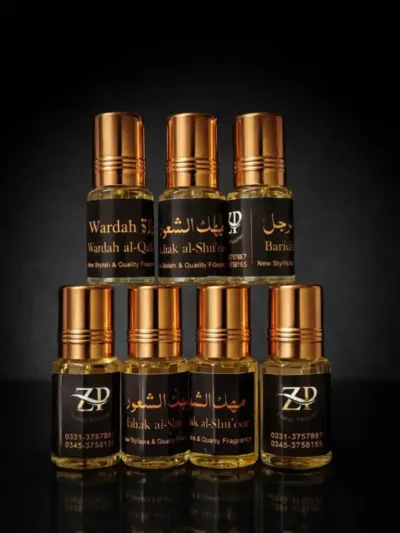 ZP Perfumes 24 Hours Sweat Resistant Rose Attar Oil – Alcohol-Free Long-Lasting Unisex Pocket Perfume (3ml)