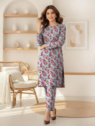 Women’s 2-Piece Unstitched Lawn Printed Suit – Silver | 2.5 Gazz Shirt & Trouser