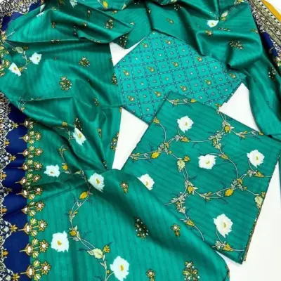 Jazmin 3-Piece Women’s Unstitched Printed Lawn Suit – Multicolor Summer Collection 2026