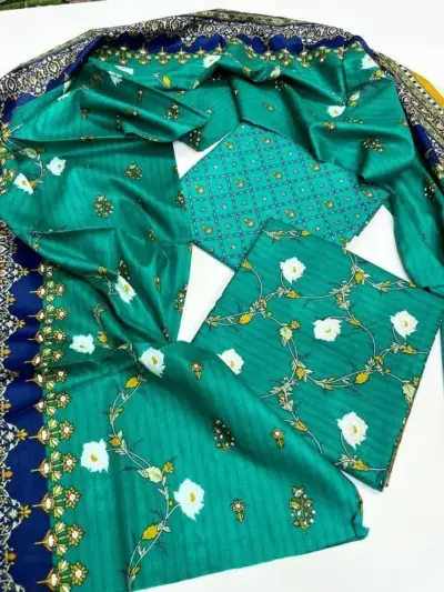 Jazmin 3-Piece Women’s Unstitched Printed Lawn Suit – Multicolor Summer Collection 2026