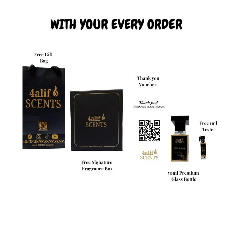 4Alif Scents Desire Edge Men’s Perfume – Citrus Mood Enhancing 50ml