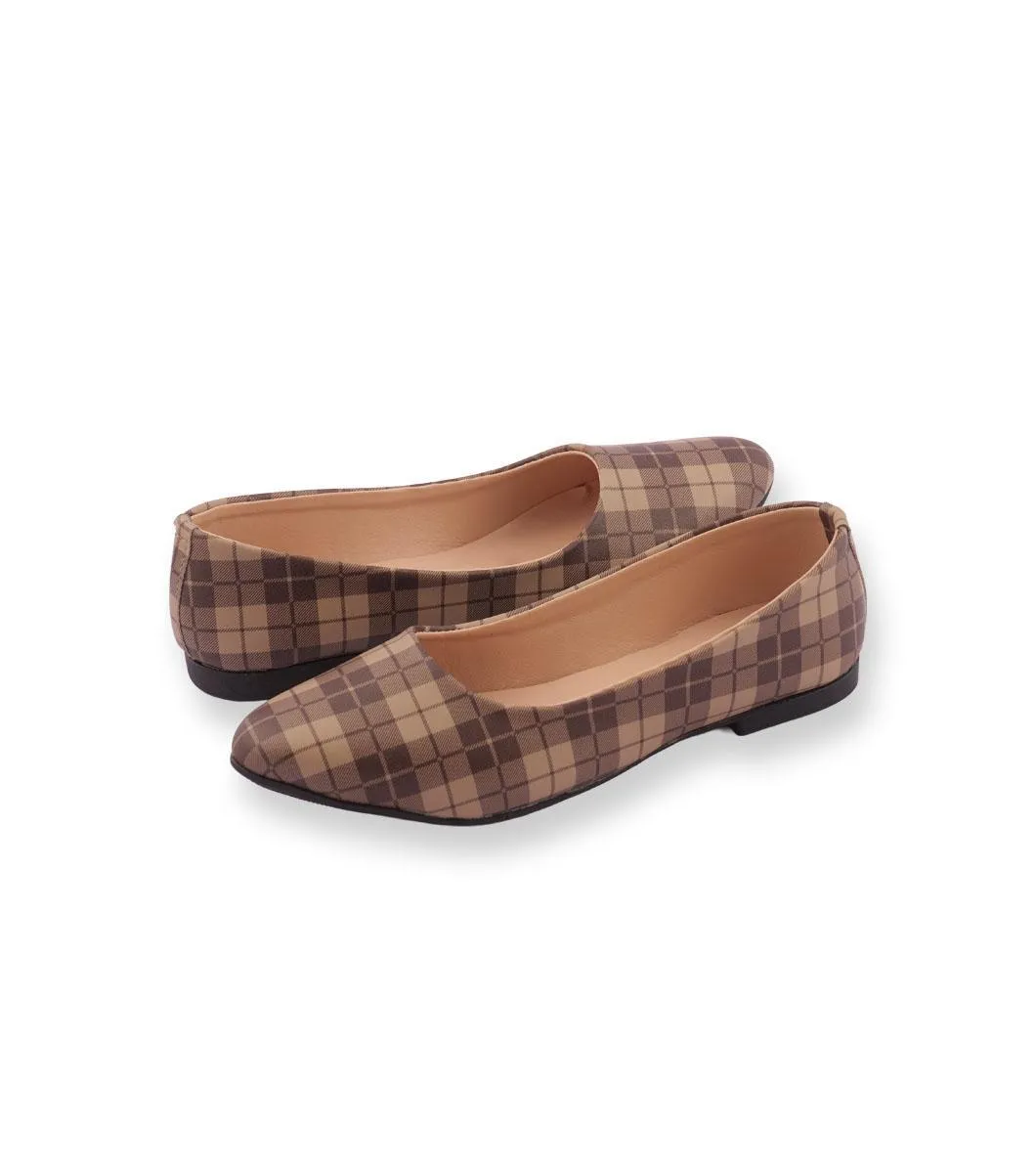 Sleek Soul 043 Lite Brown Women’s Rexine Printed Pumps – Brown