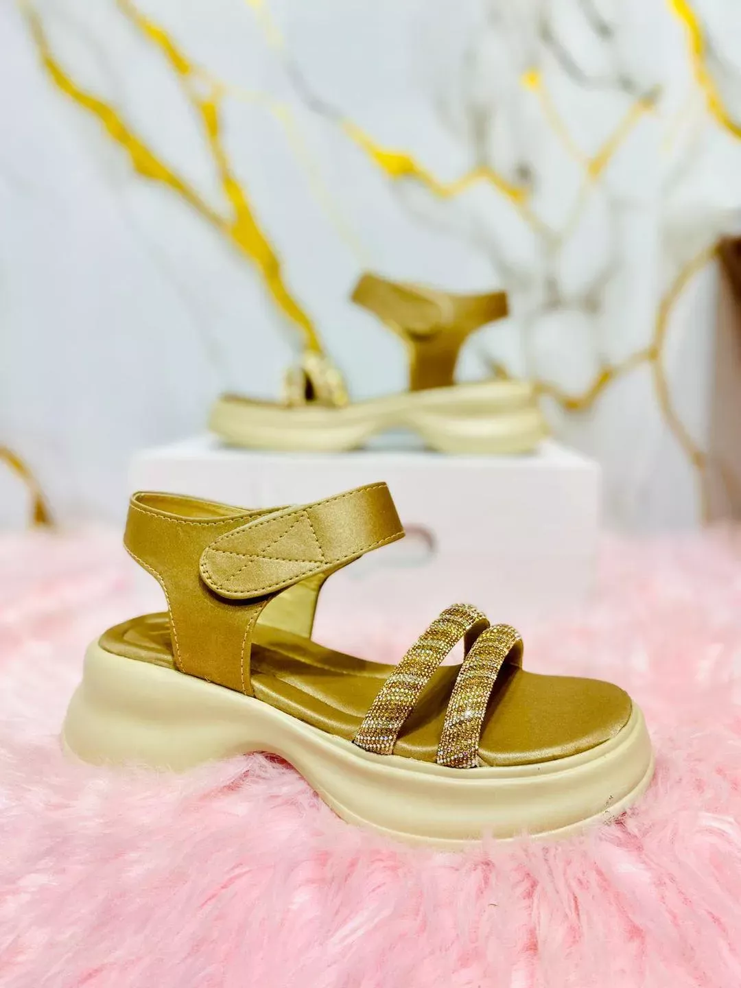 Women’s Casual PU Leather Sandals Brown