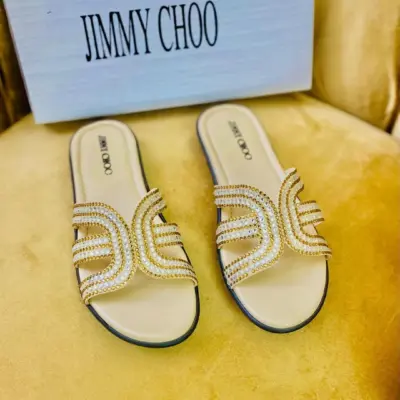 Women’s Fancy Synthetic Leather Flats Off White Embellished