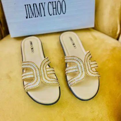 Women’s Fancy Synthetic Leather Flats Off White Embellished