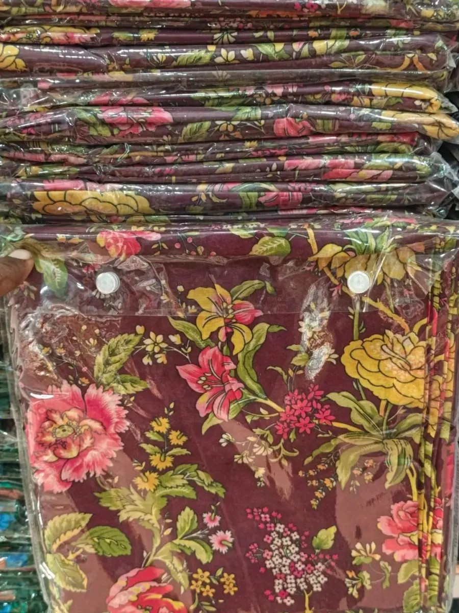 Women’s 2-Piece Unstitched Lawn Printed Suit – Brown | 2.5 Gazz Shirt & Trouser