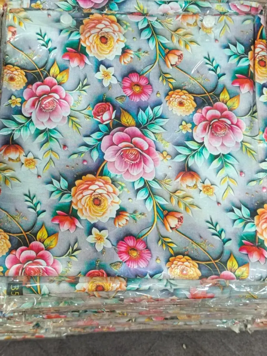 Women’s 2-Piece Unstitched Lawn Printed Suit – Grey | 2.5 Gazz Shirt & Trouser