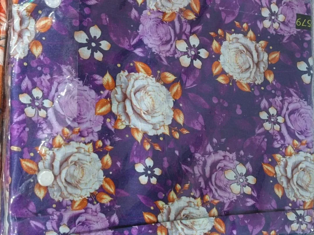 Women’s 2-Piece Unstitched Lawn Printed Suit – Purple | 2.5 Gazz Shirt & Trouser