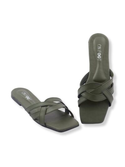 Women’s Green Rexine Fancy Plain Flats – Formal & Casual Wear
