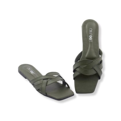 Women’s Green Rexine Fancy Plain Flats – Formal & Casual Wear