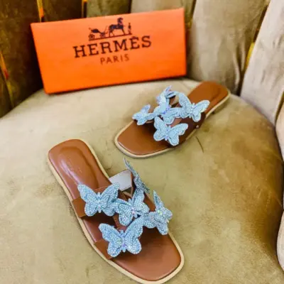 Women’s Fancy Synthetic Leather Flats Brown Embellished