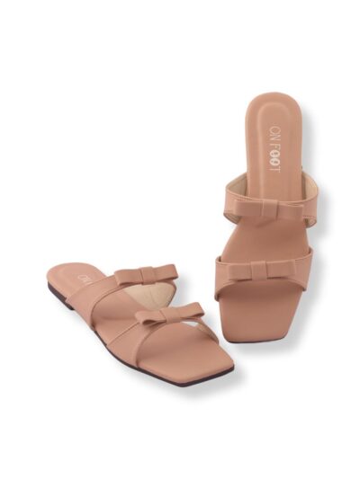 Bowtica Women’s Pink Rexine Flats – Fancy, Formal & Casual Wear
