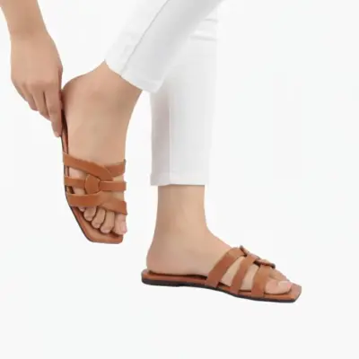 Loom Step 039 Mustard Textured Rexine Women’s Flats