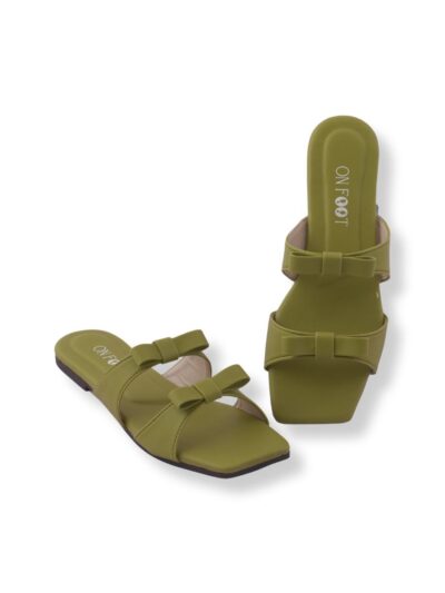 Bowtica Green Women’s Rexine Plain Flats – Fancy Formal & Casual Wear