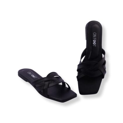 Women’s Black Rexine Fancy Plain Flats – Formal & Casual Wear