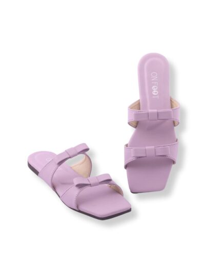 Bowtica Women’s Purple Rexine Flats – Fancy, Formal & Casual Wear