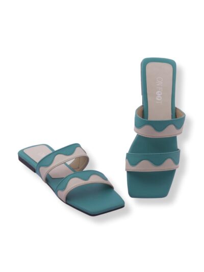 Women’s Green Rexine Plain Fancy Flats – Formal & Casual Wear