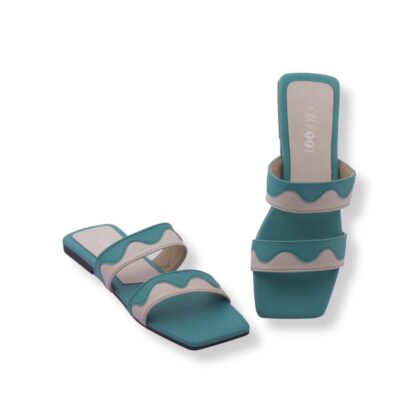 Women’s Green Rexine Plain Fancy Flats – Formal & Casual Wear