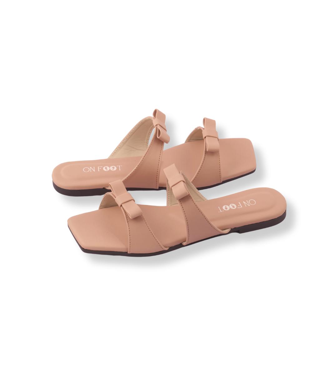 Bowtica Women’s Pink Rexine Flats – Fancy, Formal & Casual Wear