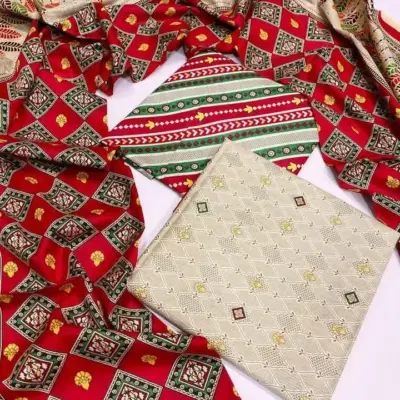 Jazmin 3-Piece Women’s Unstitched Printed Lawn Suit – Multicolor Summer Collection 2026