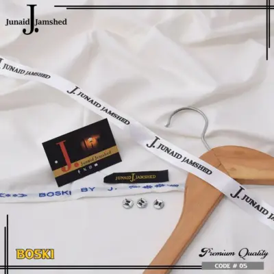 Men’s Unstitched Boski Suit – Plain Off White 4 Meter Summer Fabric (J. Style)