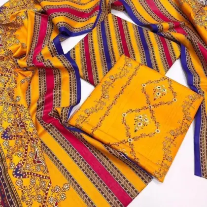 Jazmin 3-Piece Women’s Unstitched Printed Lawn Suit – Multicolor Summer Collection 2026