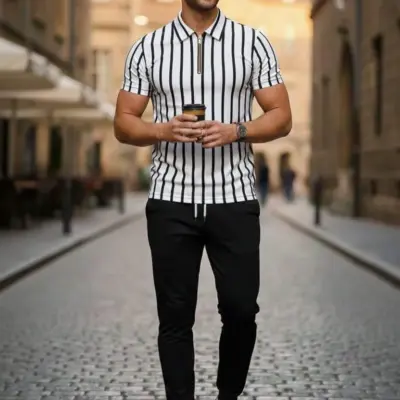 Buy Original OLD MONY Jersey Texture Track Suit – White