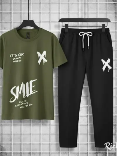 Buy Trendy Logo-Printed Summer Tracksuit for Men – Premium Quality