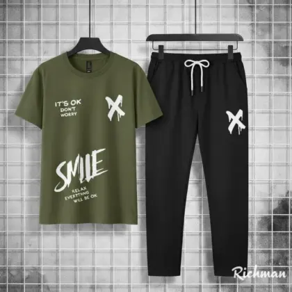 Buy Trendy Logo-Printed Summer Tracksuit for Men – Premium Quality