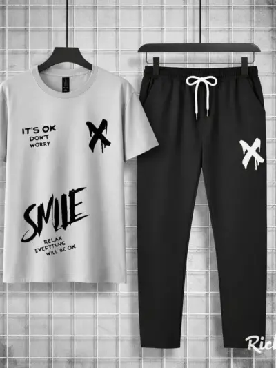 Buy Trendy Logo-Printed Summer Tracksuit for Men – Premium Quality