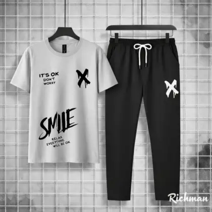 Buy Trendy Logo-Printed Summer Tracksuit for Men – Premium Quality