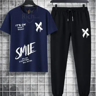 Buy Trendy Logo-Printed Summer Tracksuit for Men – Premium Quality