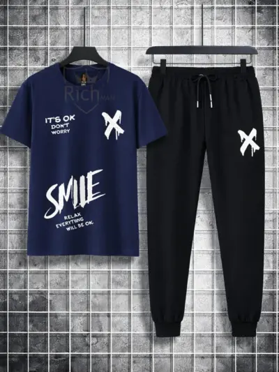 Buy Trendy Logo-Printed Summer Tracksuit for Men – Premium Quality
