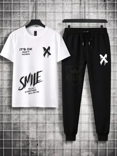 Buy Trendy Logo-Printed Summer Tracksuit for Men – Premium Quality